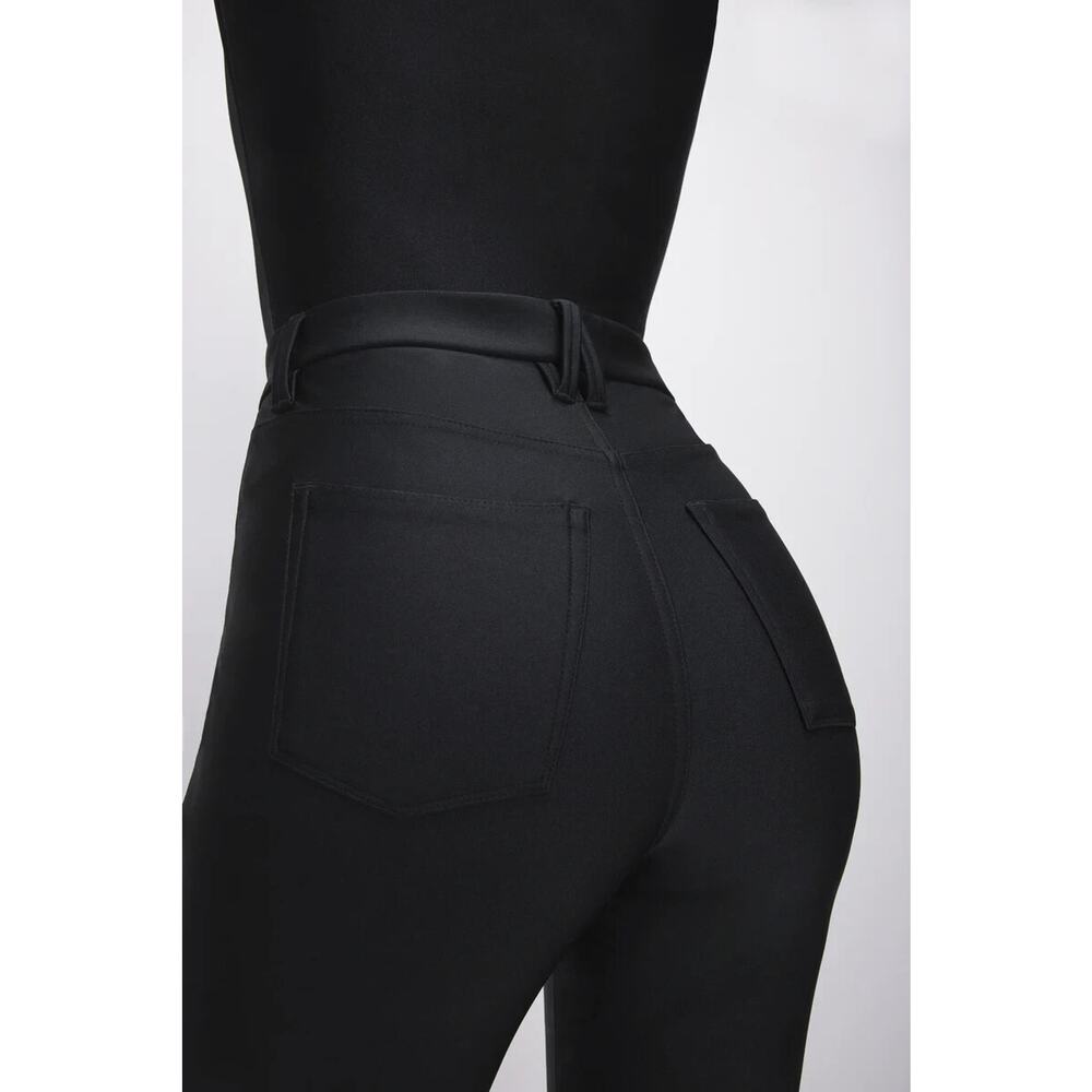 Good American Shine Compression Good Waist Straight Pant Black Womens Size 10 30 - Picture 9 of 9